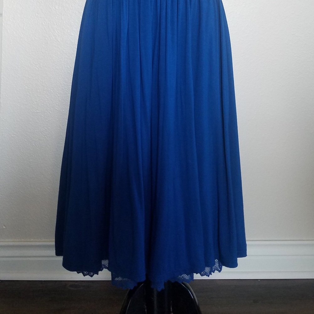 NWOT Draped Blue Anthropologie Dress - Picture 3 of 7